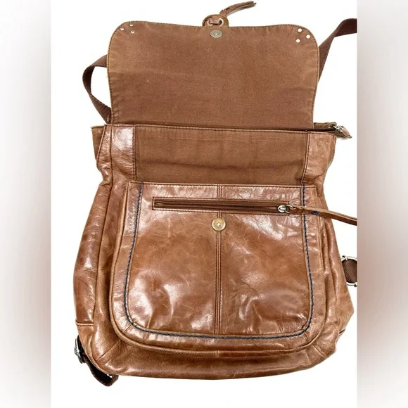 The Sak Ventura Brown Leather Convertible Backpack - Picture 3 of 6